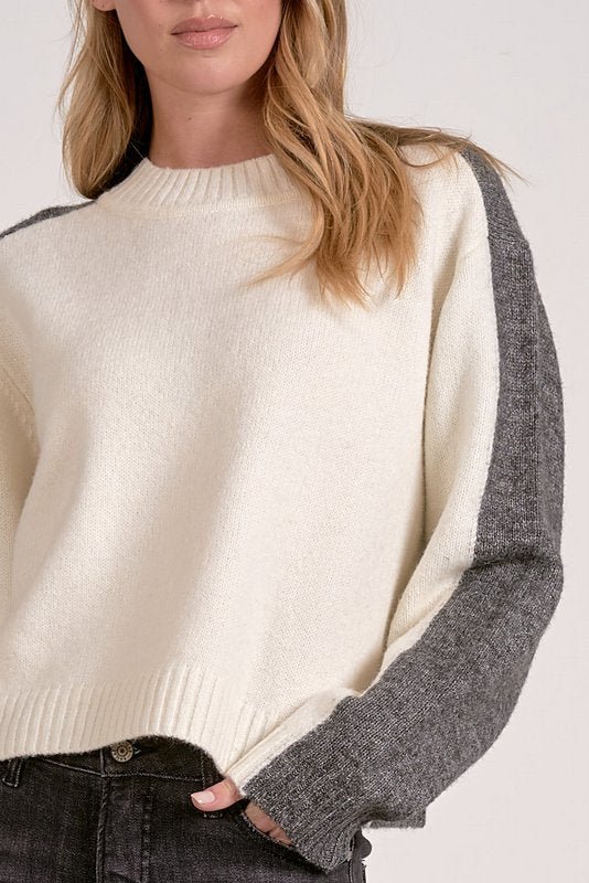 Marla Colorblock Sweater by Elan at Shirley Shoppe