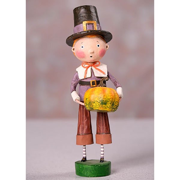 Mason Mayflower Thanksgiving Figurine by Lori Mitchell — 8-Inch Pilgrim Poly Resin Collectible by Quirks! at Shirley Shoppe