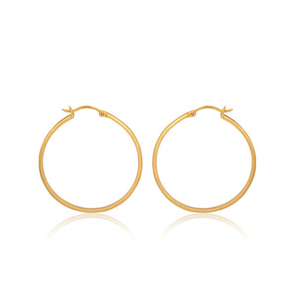 Matte Hoop Earrings by Christina Greene at Shirley Shoppe