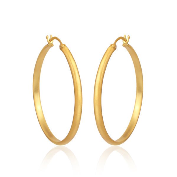 Matte Hoop Earrings by Christina Greene at Shirley Shoppe