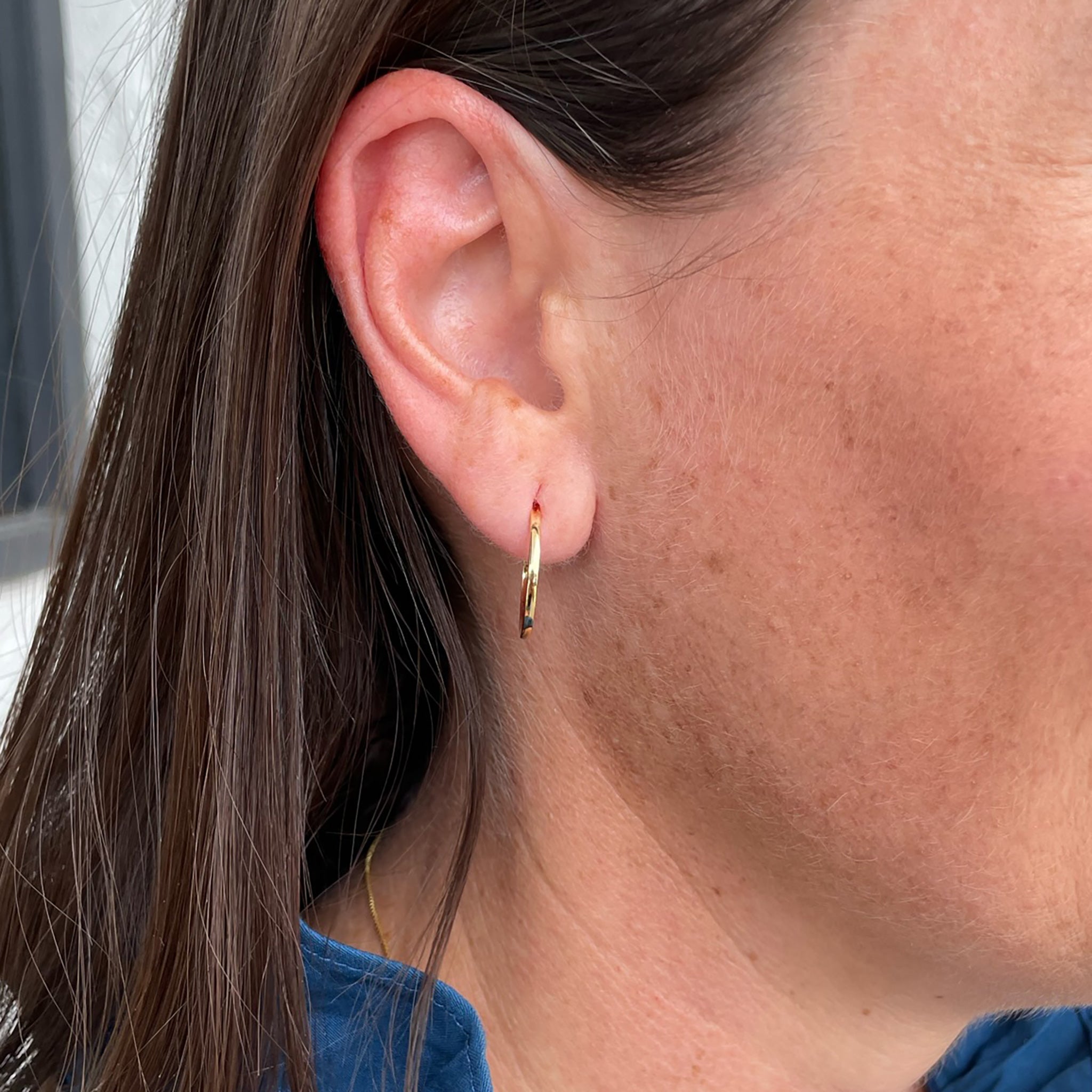Megan 14K Gold Hoop Earrings by Christina Greene at Shirley Shoppe