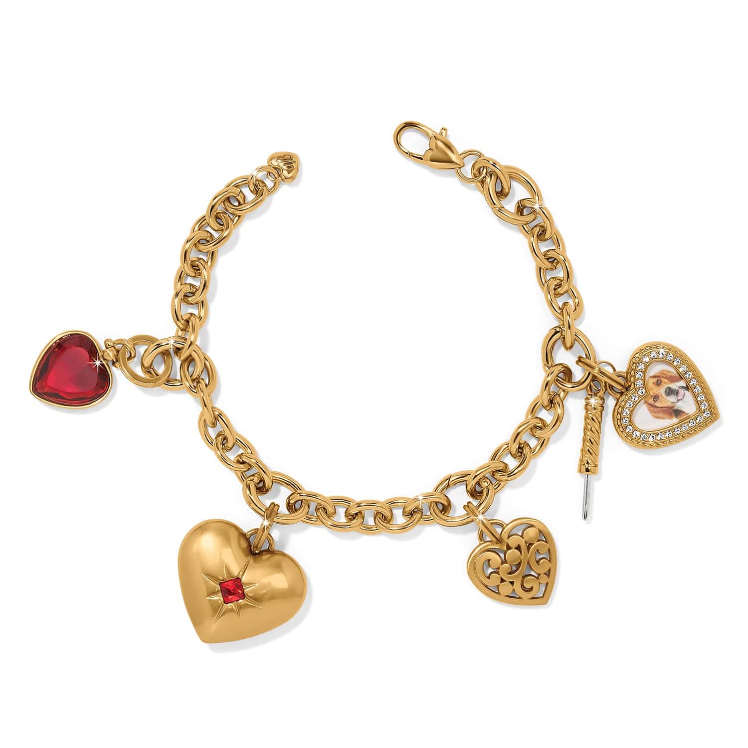 Memento Heart Golden Photo Charm