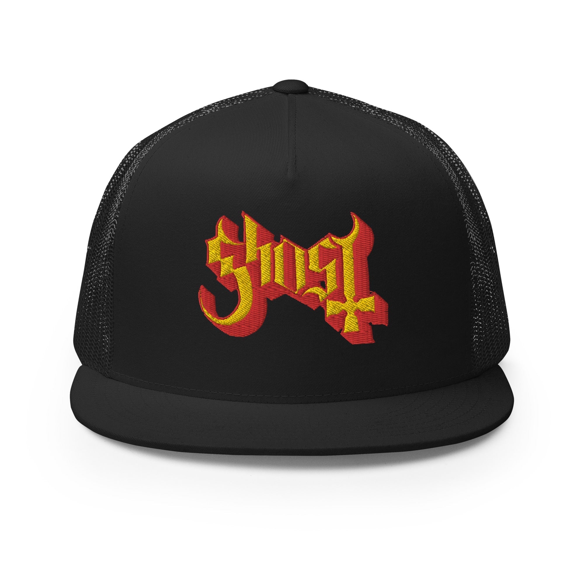 MERCHMOMENT Ghost Embroidered Logo Trucker Hat [Apparel]
