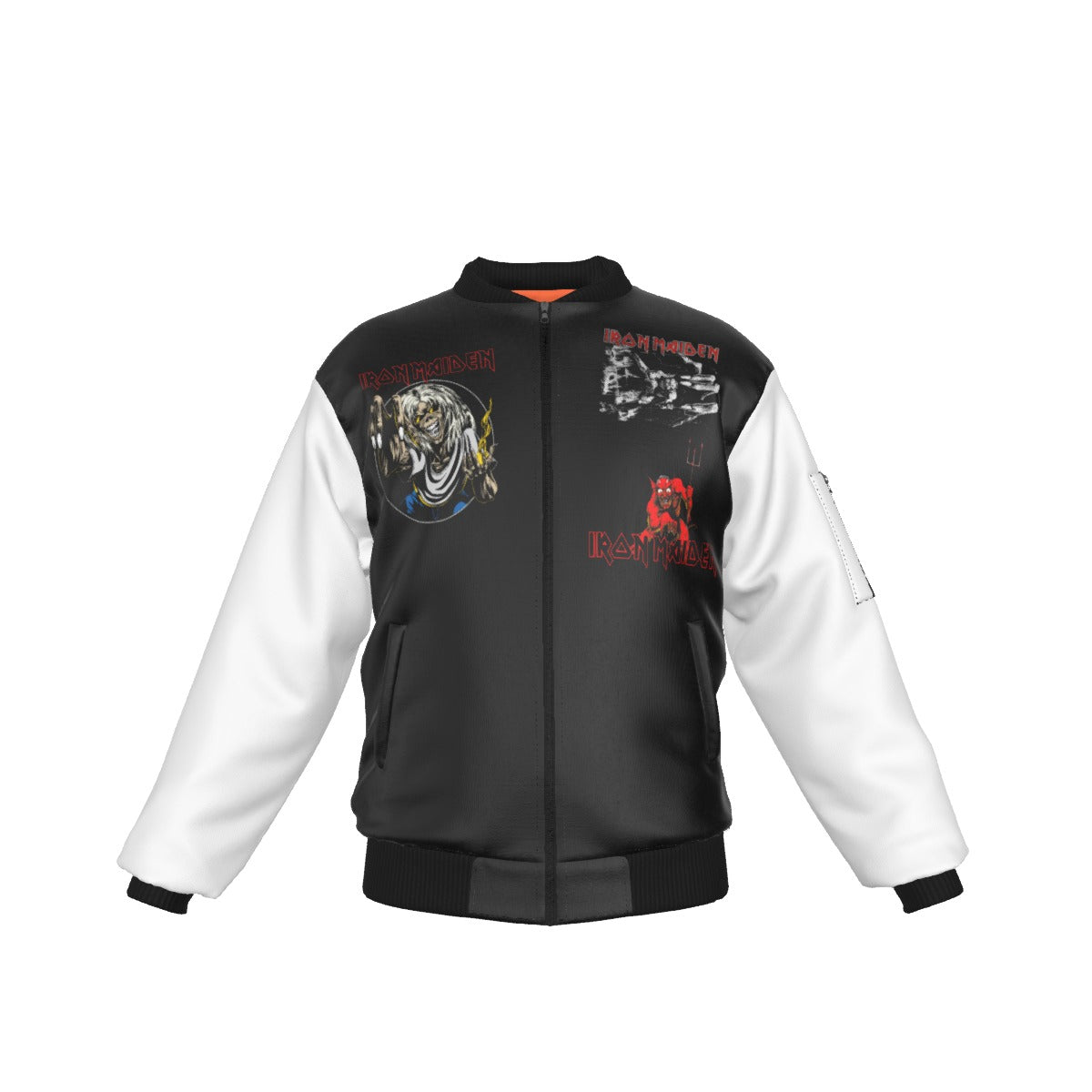 MERCHMOMENT Iron Maiden Tres Logos Bomber Jacket [Jacket]