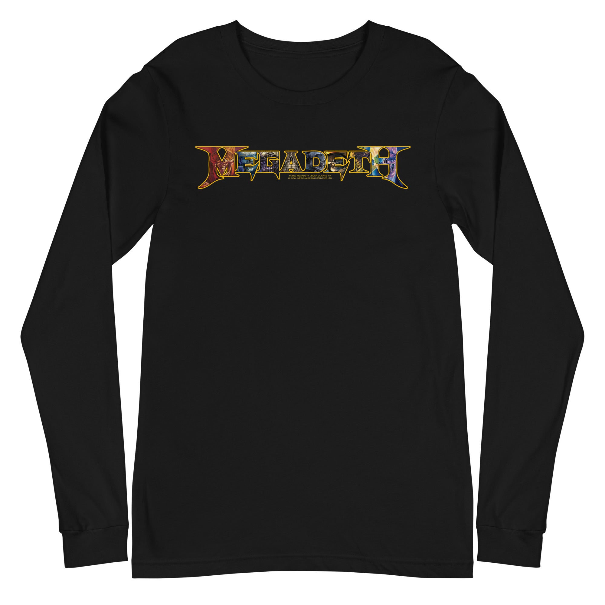 MERCHMOMENT Megadeth - Vic Lettered Logo Long Sleeve T-Shirt [Apparel]