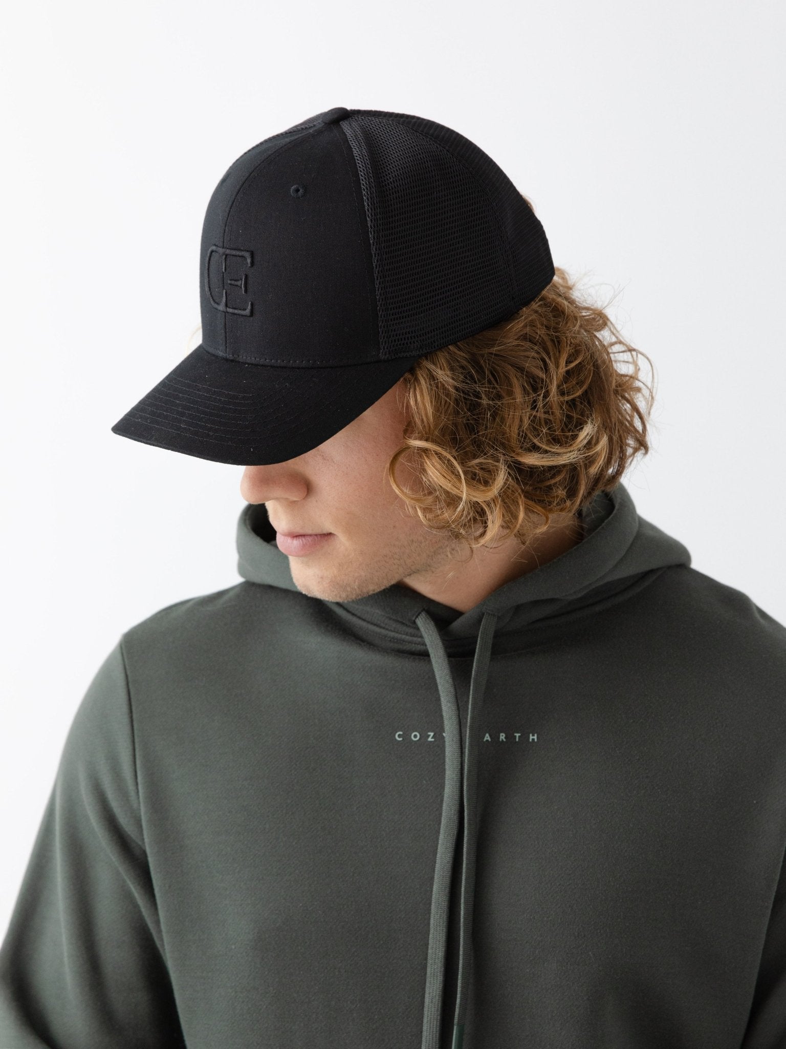 Mesh Trucker Hat by Cozy Earth at Shirley Shoppe