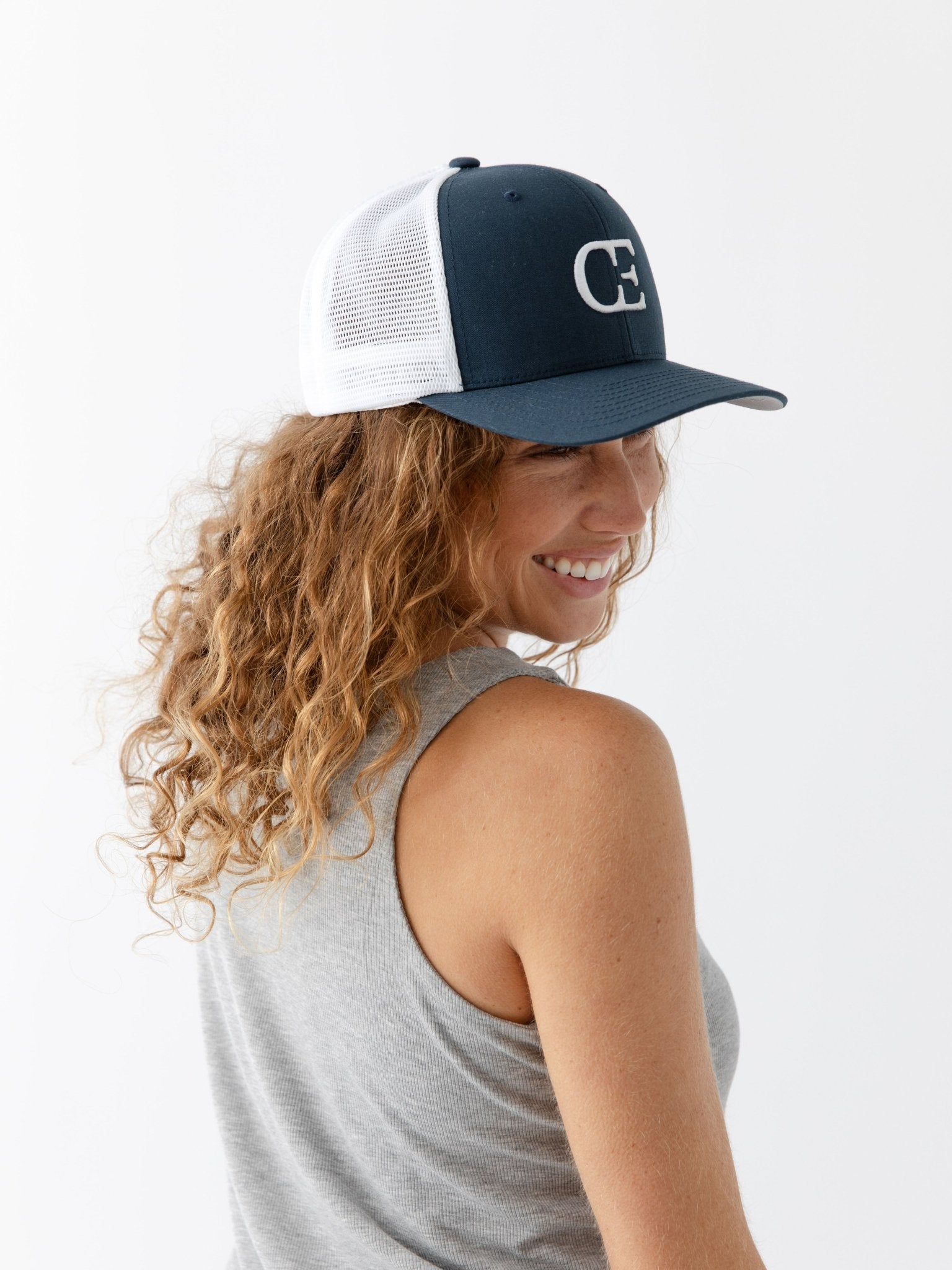 Mesh Trucker Hat by Cozy Earth at Shirley Shoppe