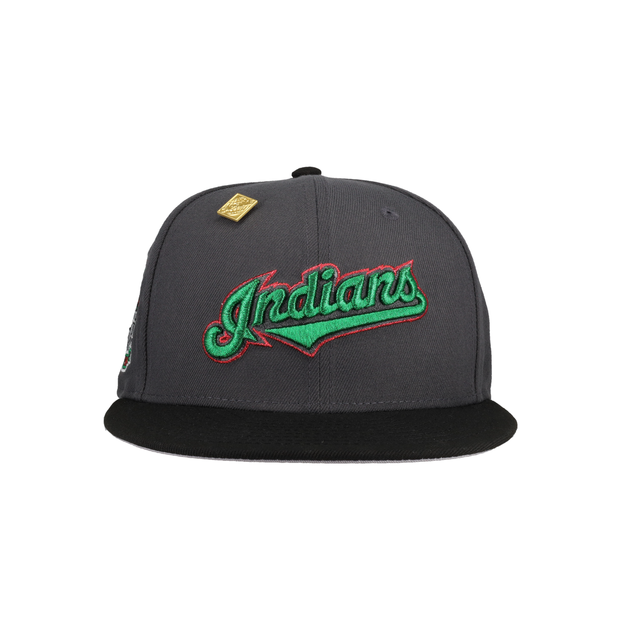Cleveland Indians Metallic Stitching Inaugural Season Patch Fitted Hat