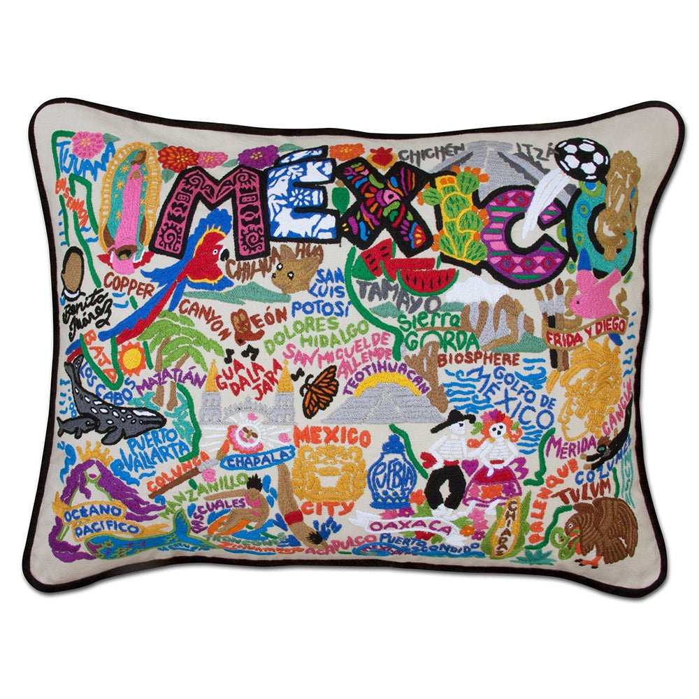 Mexico Hand - Embroidered Pillow by Quirks! at Shirley Shoppe