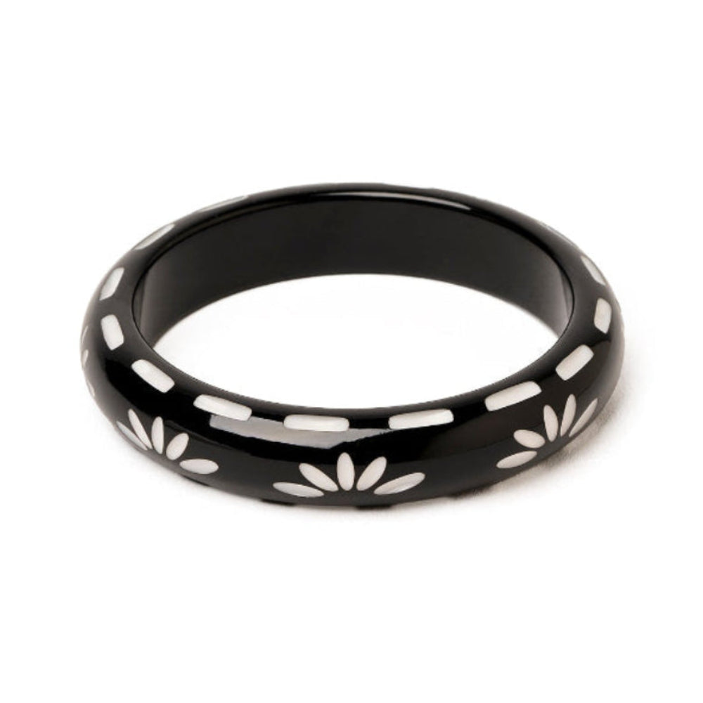 Midi Rebel Black Bangle by Splendette - MEDIUM