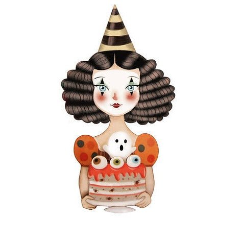 Mime With Cake Brooch by Laliblue by Quirks! at Shirley Shoppe