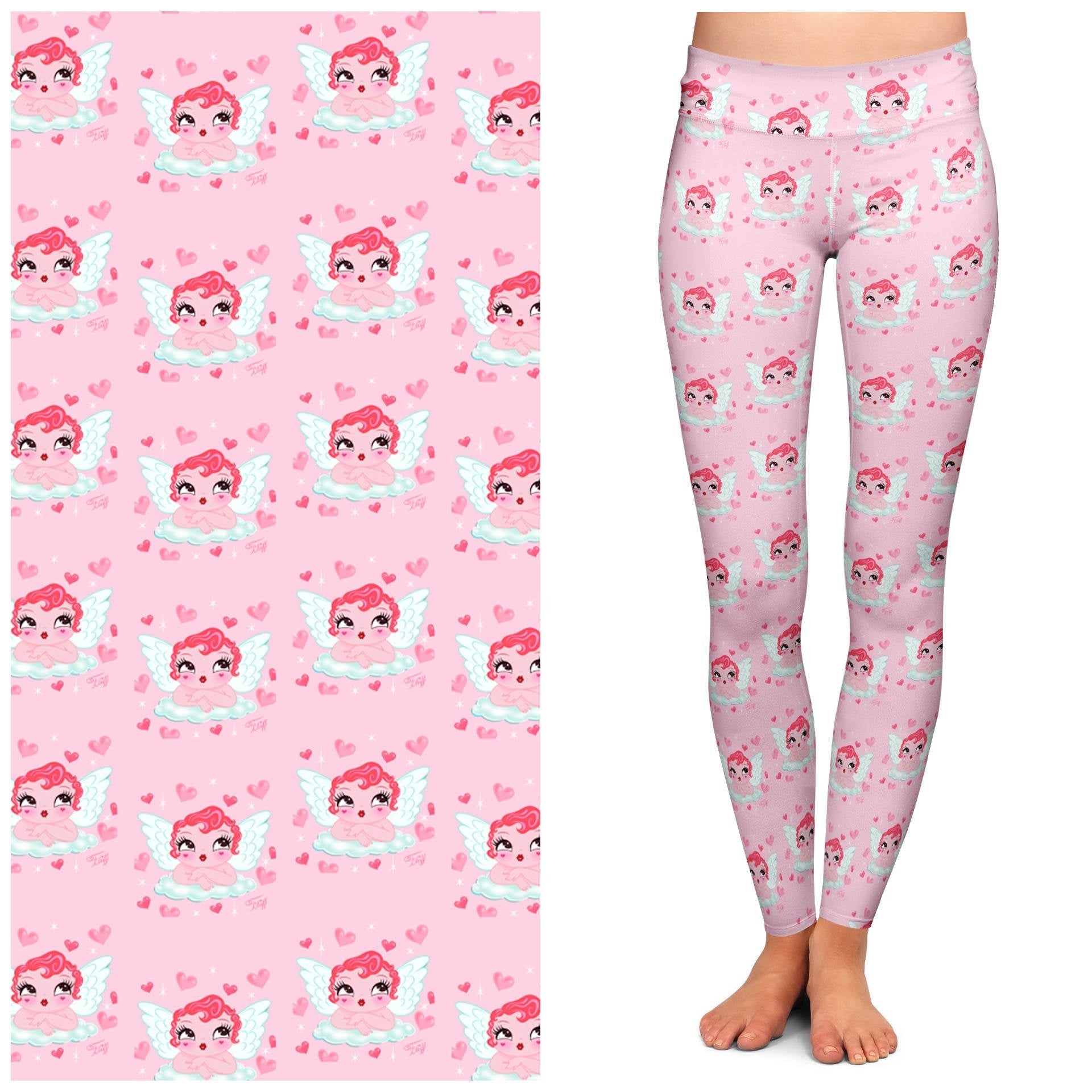 "Mini Matchmaker" Leggings by Miss Fluff x Lipstick & Chrome by Quirks! at Shirley Shoppe