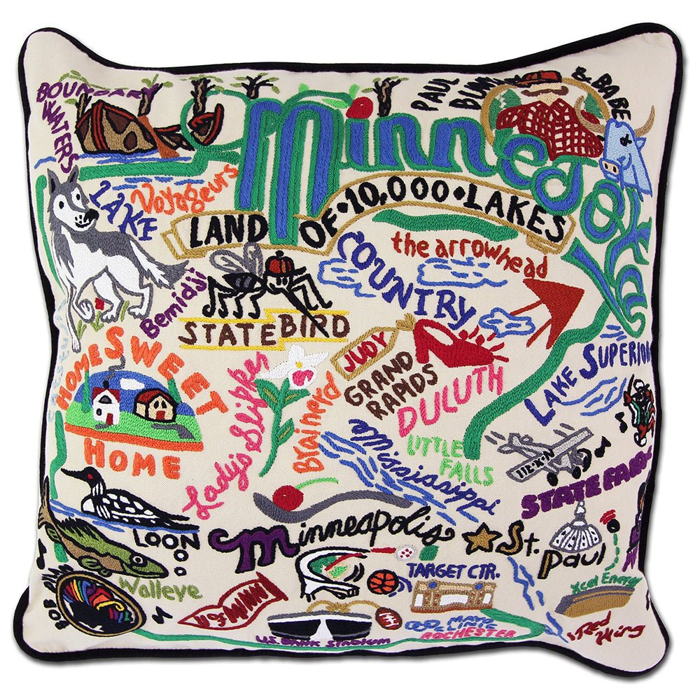 Minnesota Hand - Embroidered Pillow by Quirks! at Shirley Shoppe