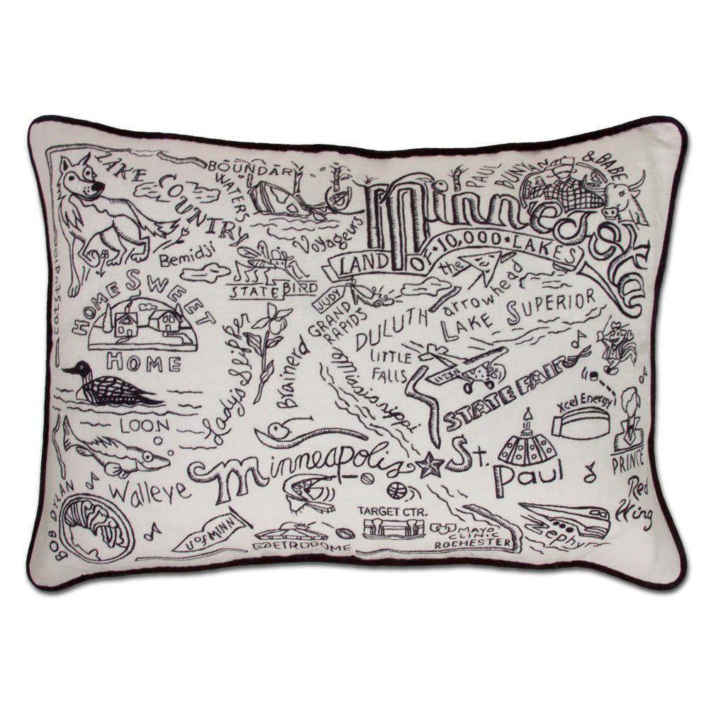 Minnesota Hand - Guided Machine Pillow by CatStudio by Quirks! at Shirley Shoppe