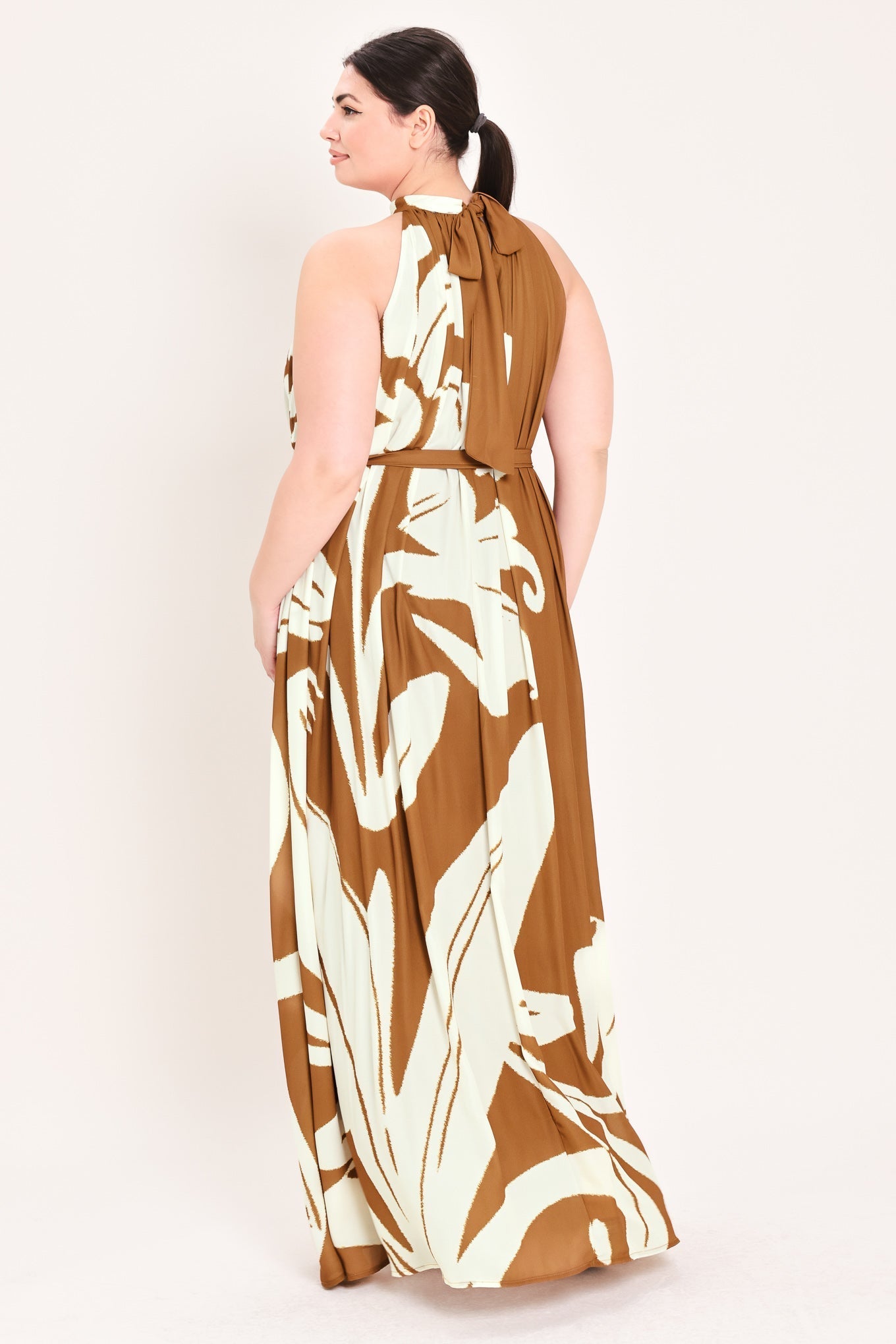 MOCHA SERENITY WOVEN MAXI DRESS by Flying Tomato at Shirley Shoppe