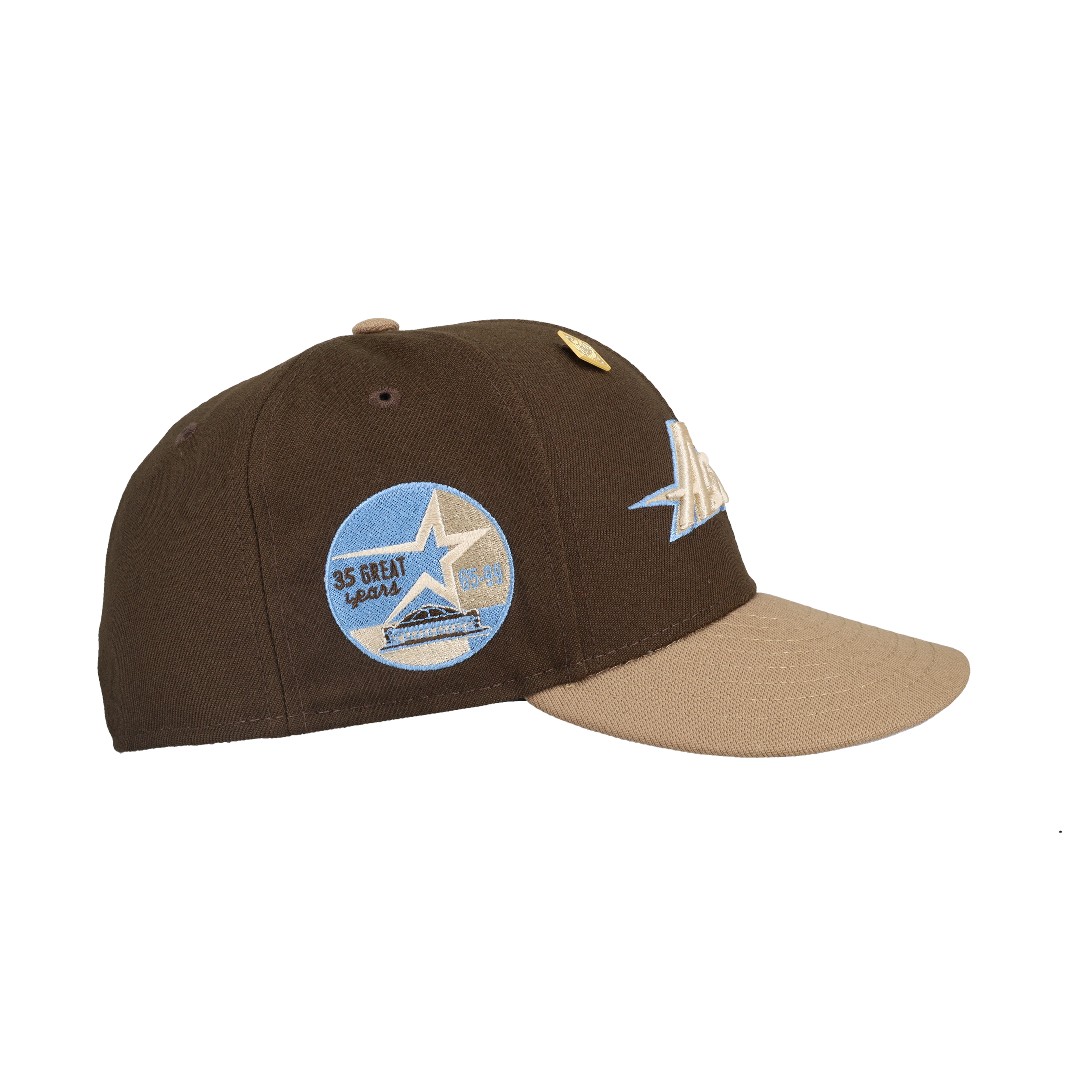 Houston Astros Script 35 Great Years Walnut/Khaki Fitted Hat