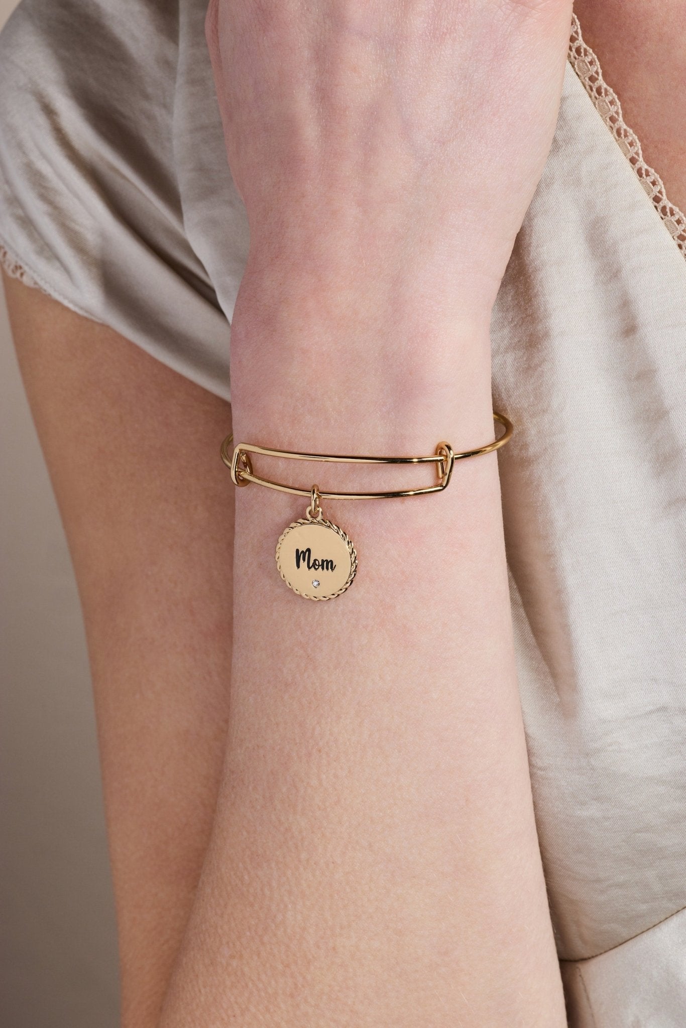 Mom 'Bonded By Love, Connected For Life' Charm Bangle by ALEX AND ANI at Shirley Shoppe