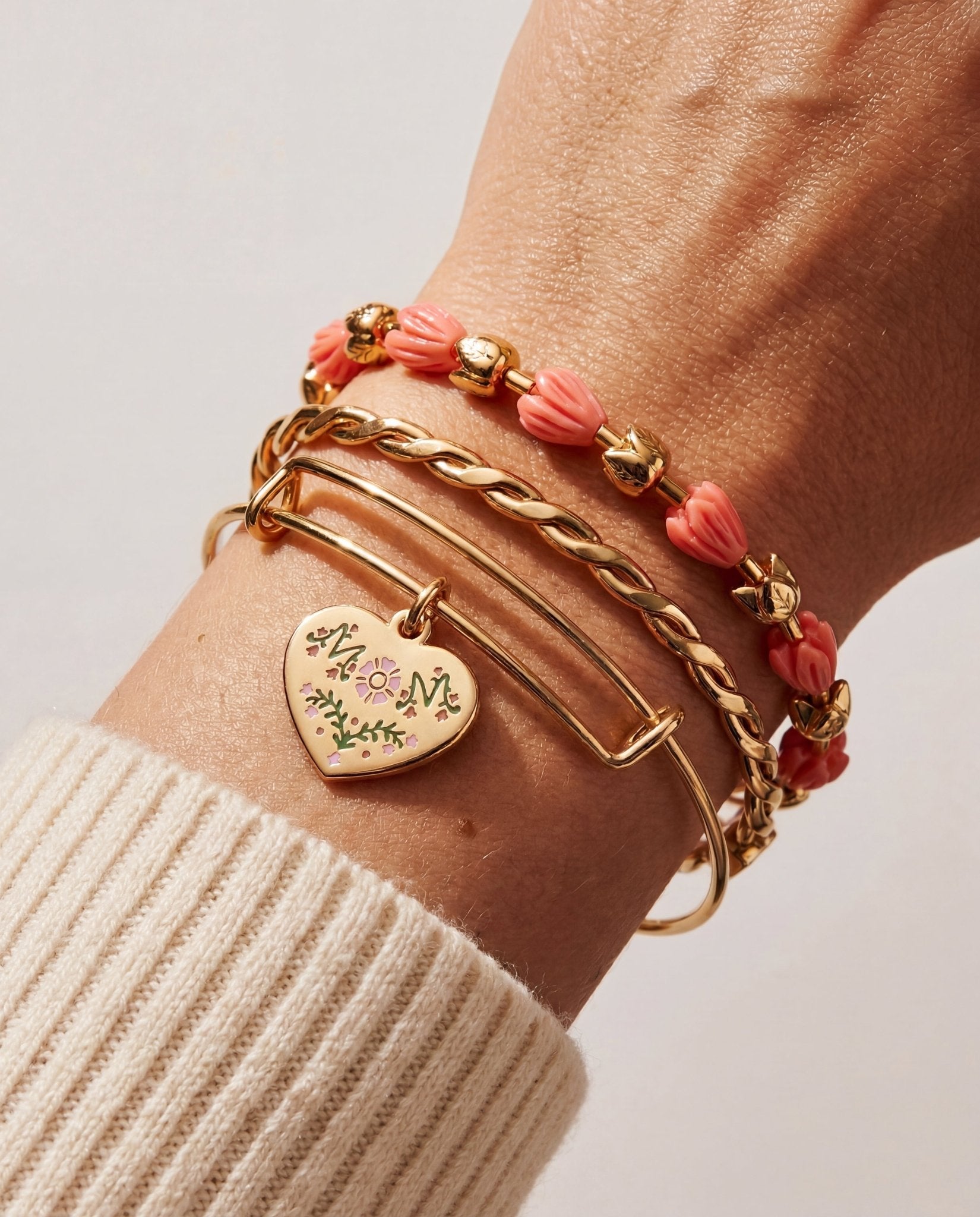 Mom Tulip Set of 3 by ALEX AND ANI at Shirley Shoppe