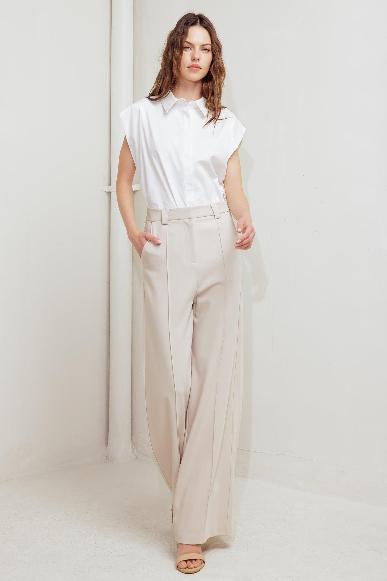 MONDAY FLOW WOVEN PANTS by Flying Tomato at Shirley Shoppe