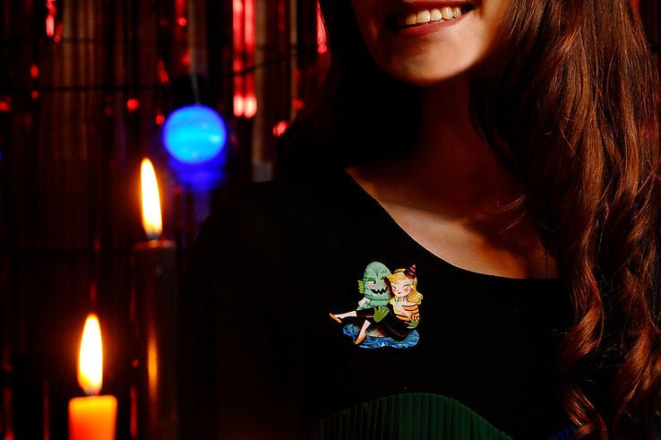 Monster Love Brooch by Laliblue by Quirks! at Shirley Shoppe