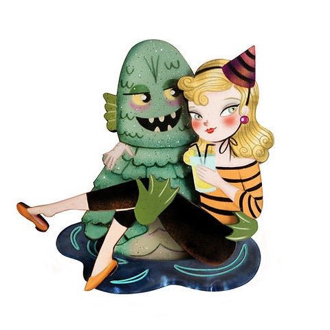 Monster Love Brooch by Laliblue by Quirks! at Shirley Shoppe