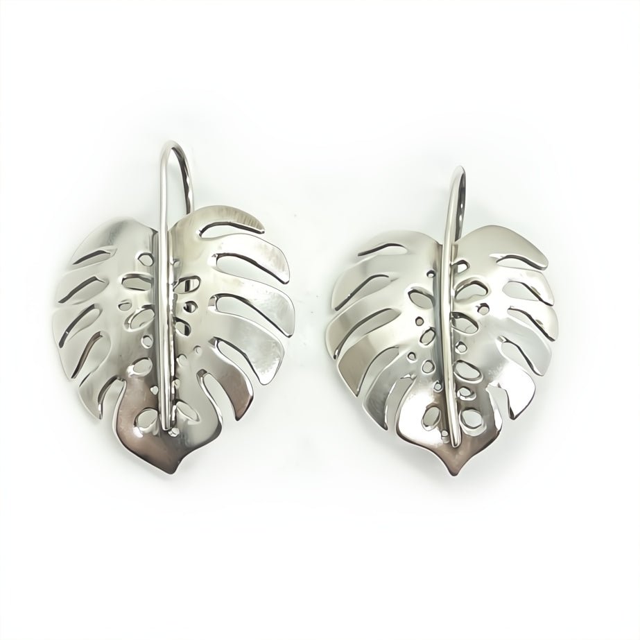 Monstera Earrings in Sterling Silver | Medium by Alison Morse at Shirley Shoppe