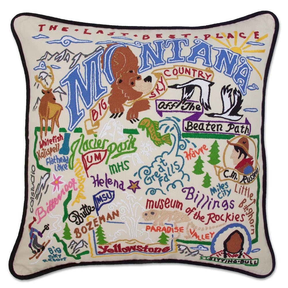 Montana Hand - Embroidered Pillow by Quirks! at Shirley Shoppe