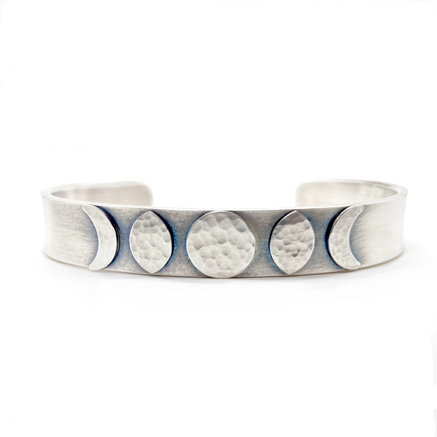 Moon Phase Cuff Bracelet in Sterling Silver by Alison Morse at Shirley Shoppe