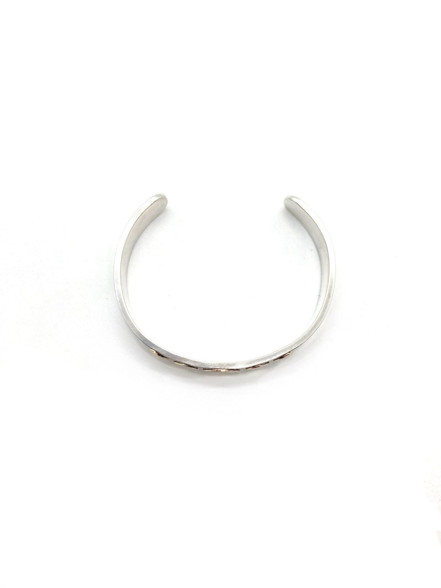 Moon Phase Cuff Bracelet in Sterling Silver and Brass by Alison Morse at Shirley Shoppe