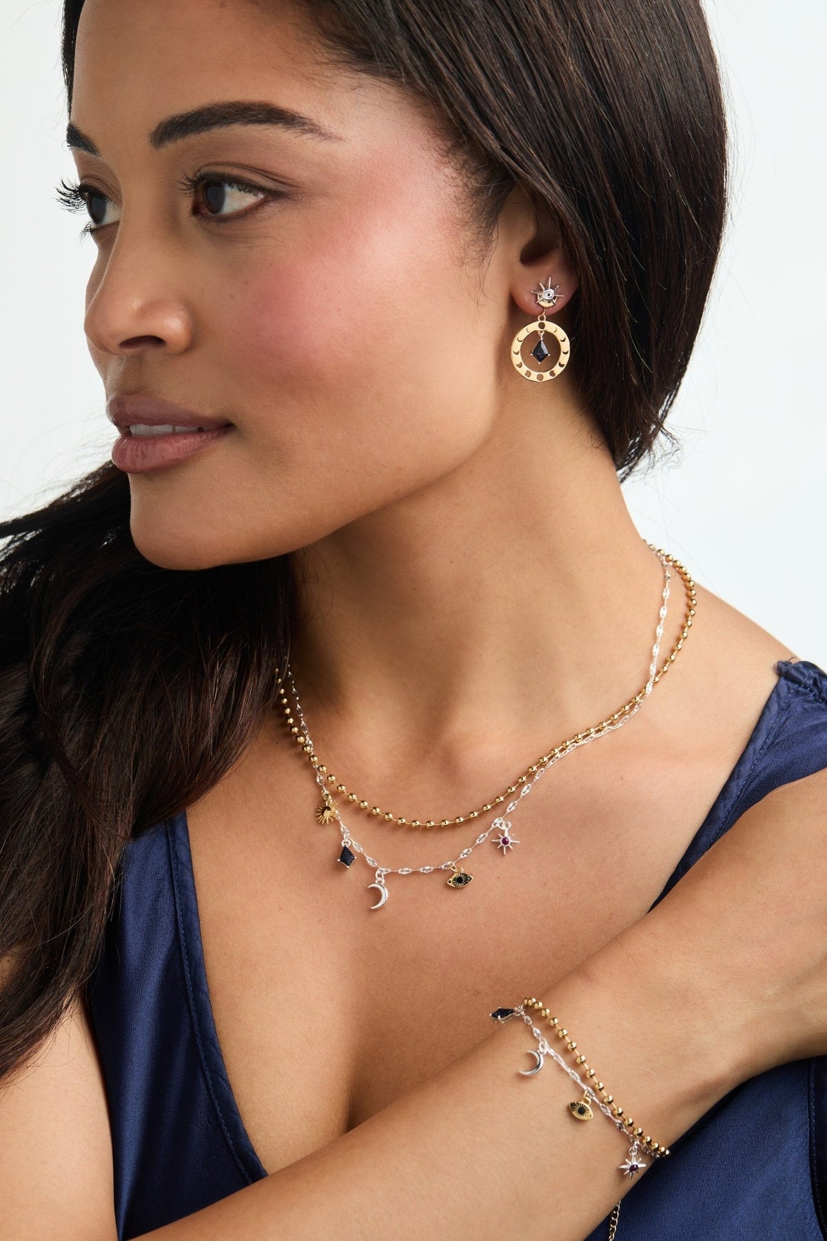 Moon Phase Statement Earring by ALEX AND ANI at Shirley Shoppe