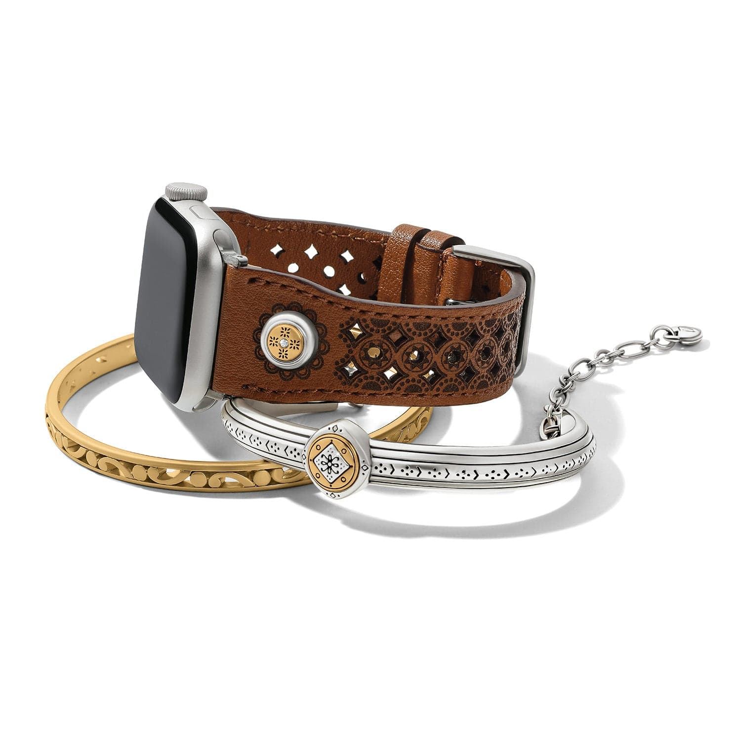 Mosaic Leather Watch Band