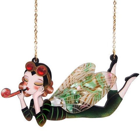 Moth Girl Necklace by Laliblue by Quirks! at Shirley Shoppe