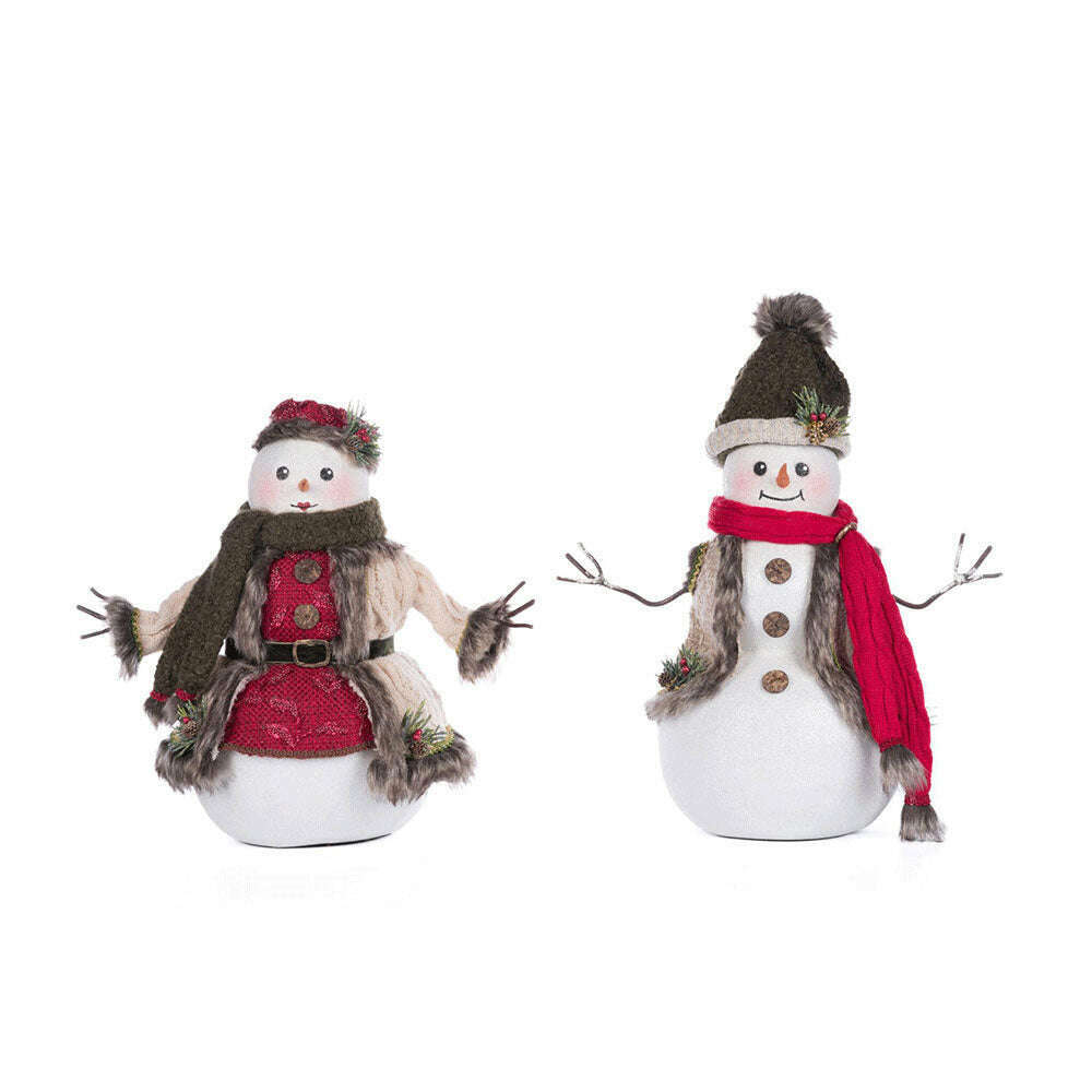 Mr. And Mrs. North Country Snowman Assortment of 2 by Katherine's Collection