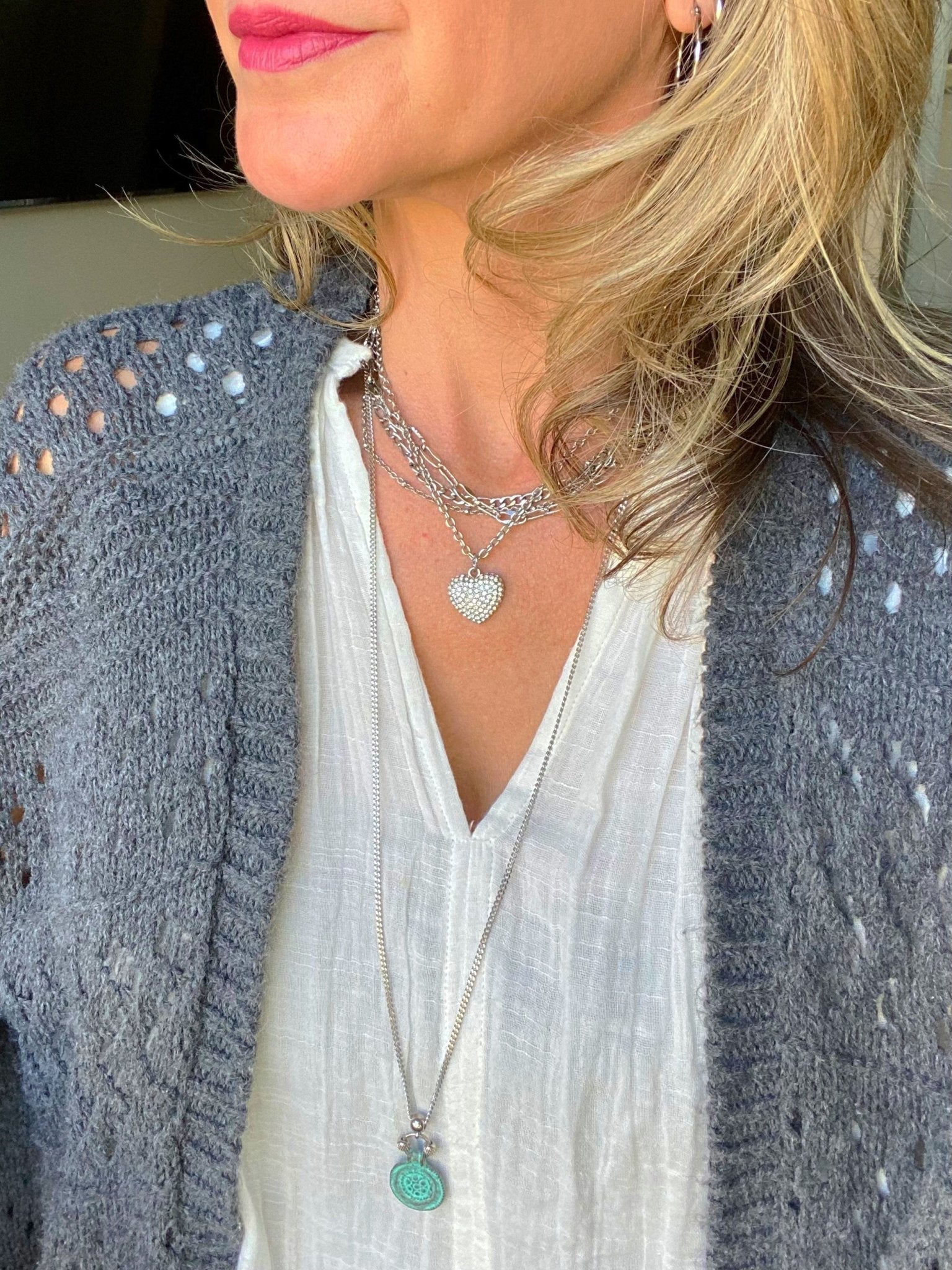 MULTI CHAIN NECKLACE by Bellaforma Jewelry at Shirley Shoppe