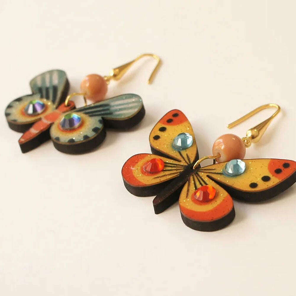 Multicolor Butterfly Earrings by Laliblue