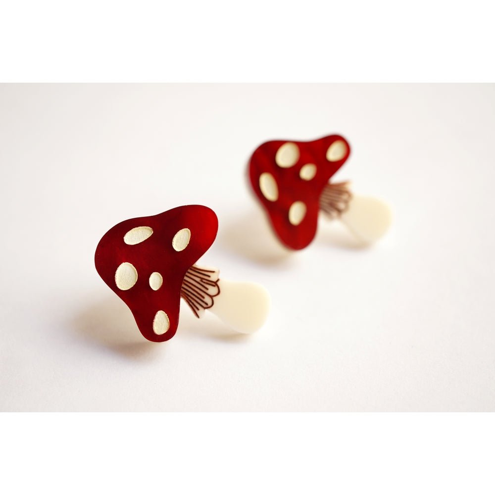 Mushroom Earrings by Laliblue – Retro Statement Jewelry Laliblue by Quirks! at Shirley Shoppe