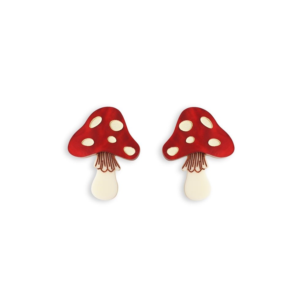 Mushroom Earrings by Laliblue – Retro Statement Jewelry Laliblue by Quirks! at Shirley Shoppe