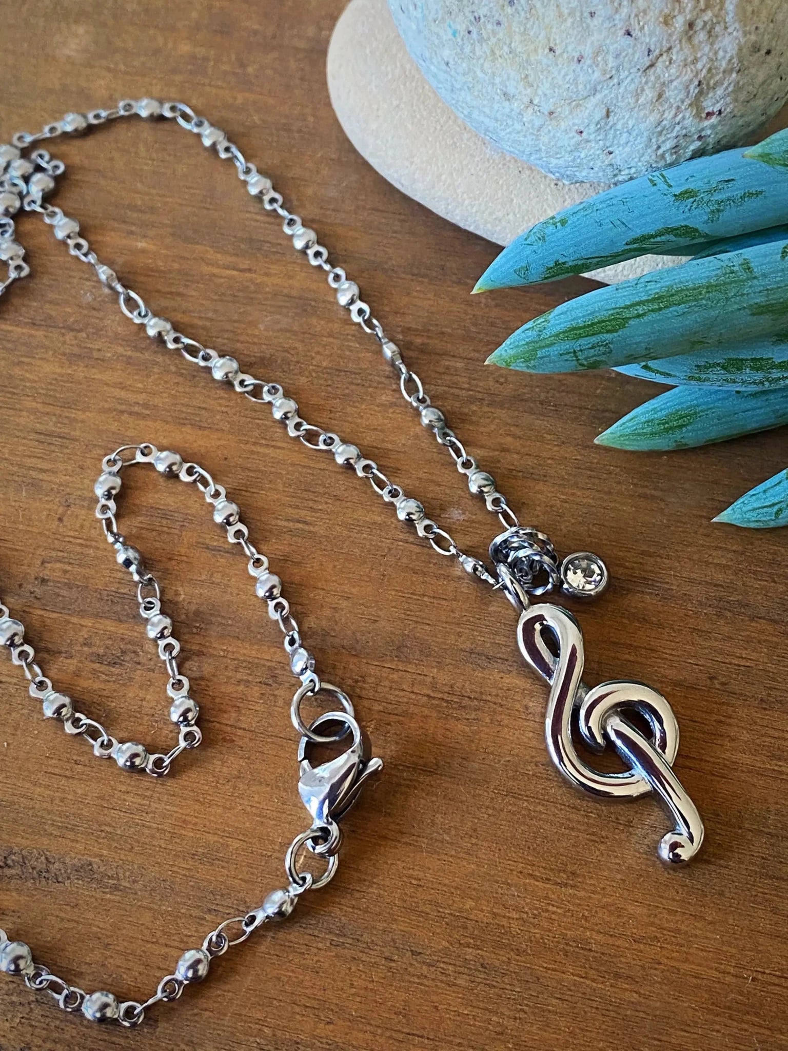 MUSICAL NOTE NECKLACE by Bellaforma Jewelry at Shirley Shoppe