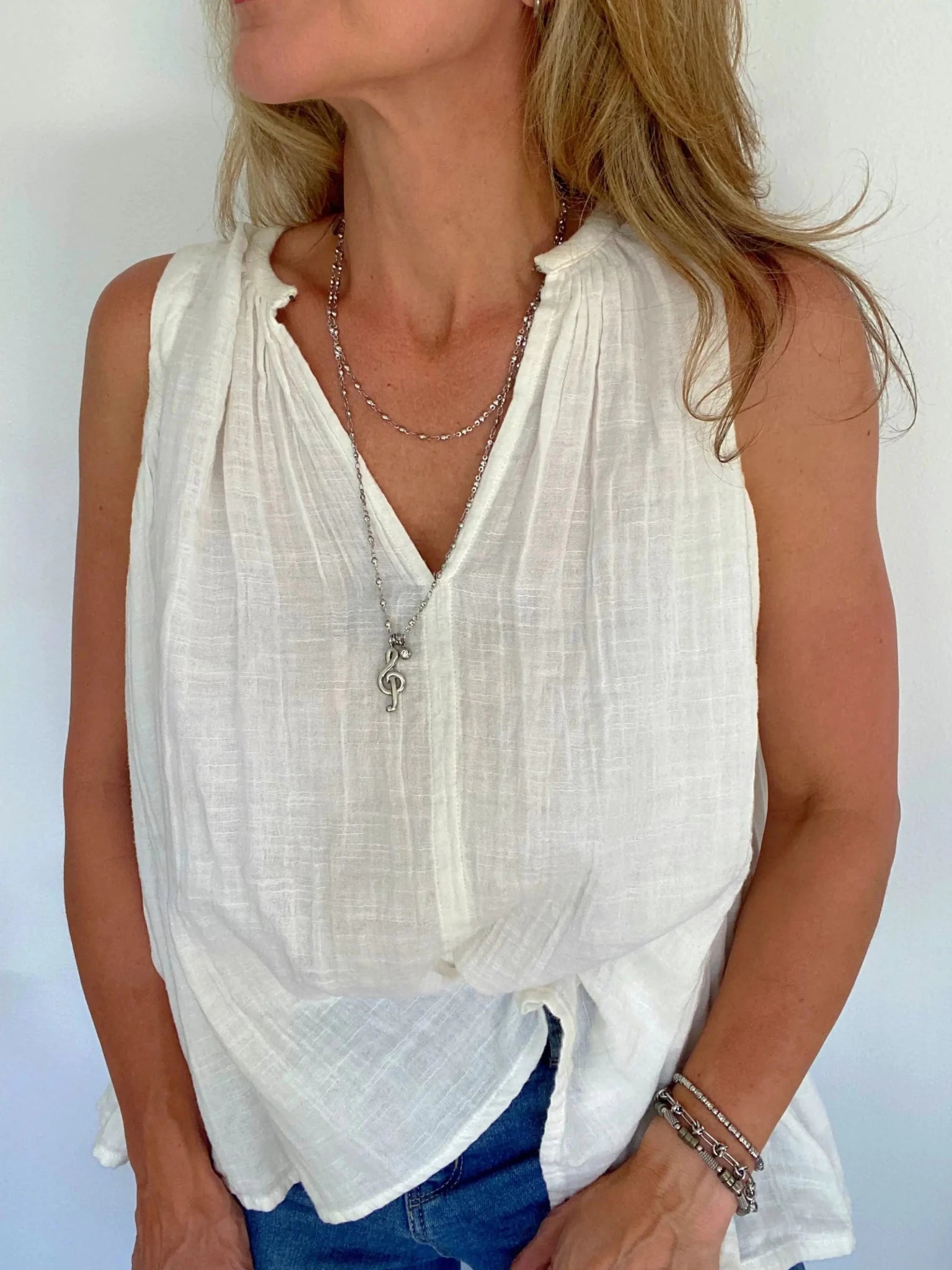 MUSICAL NOTE NECKLACE by Bellaforma Jewelry at Shirley Shoppe