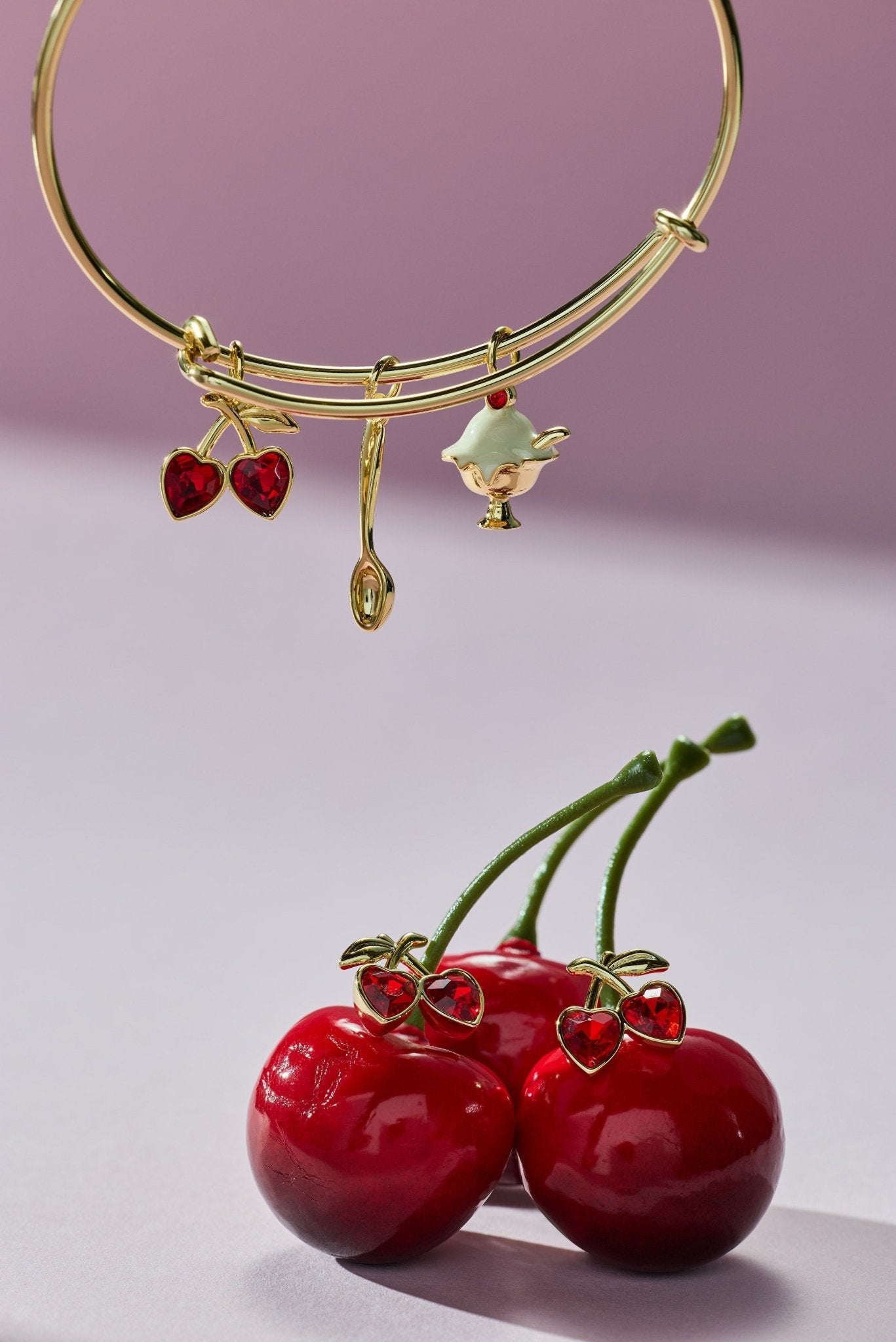 'My Cherry Amour' Ice - Cream Sundae Multi Charm Bangle by ALEX AND ANI at Shirley Shoppe