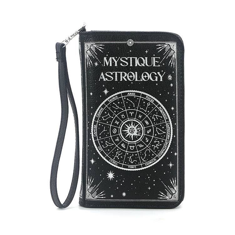 Mystique Astrology Wristlet Wallet in Vinyl by Quirks! at Shirley Shoppe