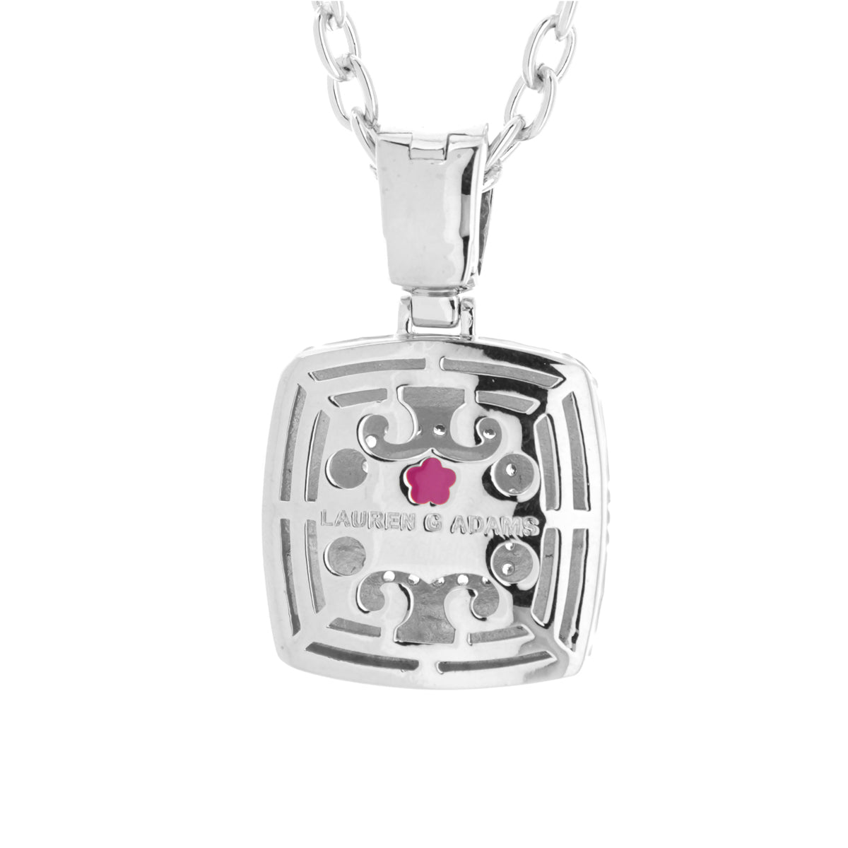 Enamel Engagement — Framed Crystal Pendant