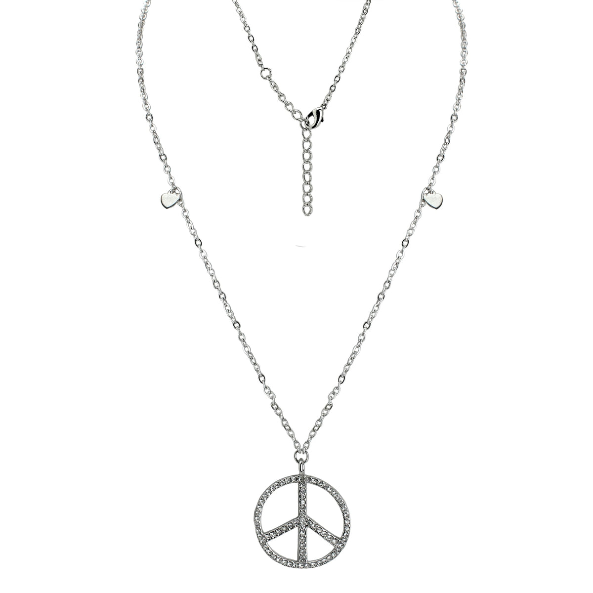 Pave Peace Necklace