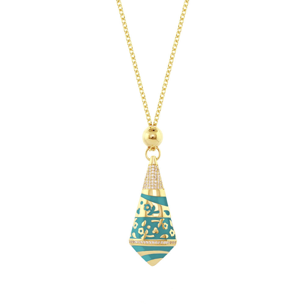 Flowers by Orly Pendant — Enamel Stripe Drop