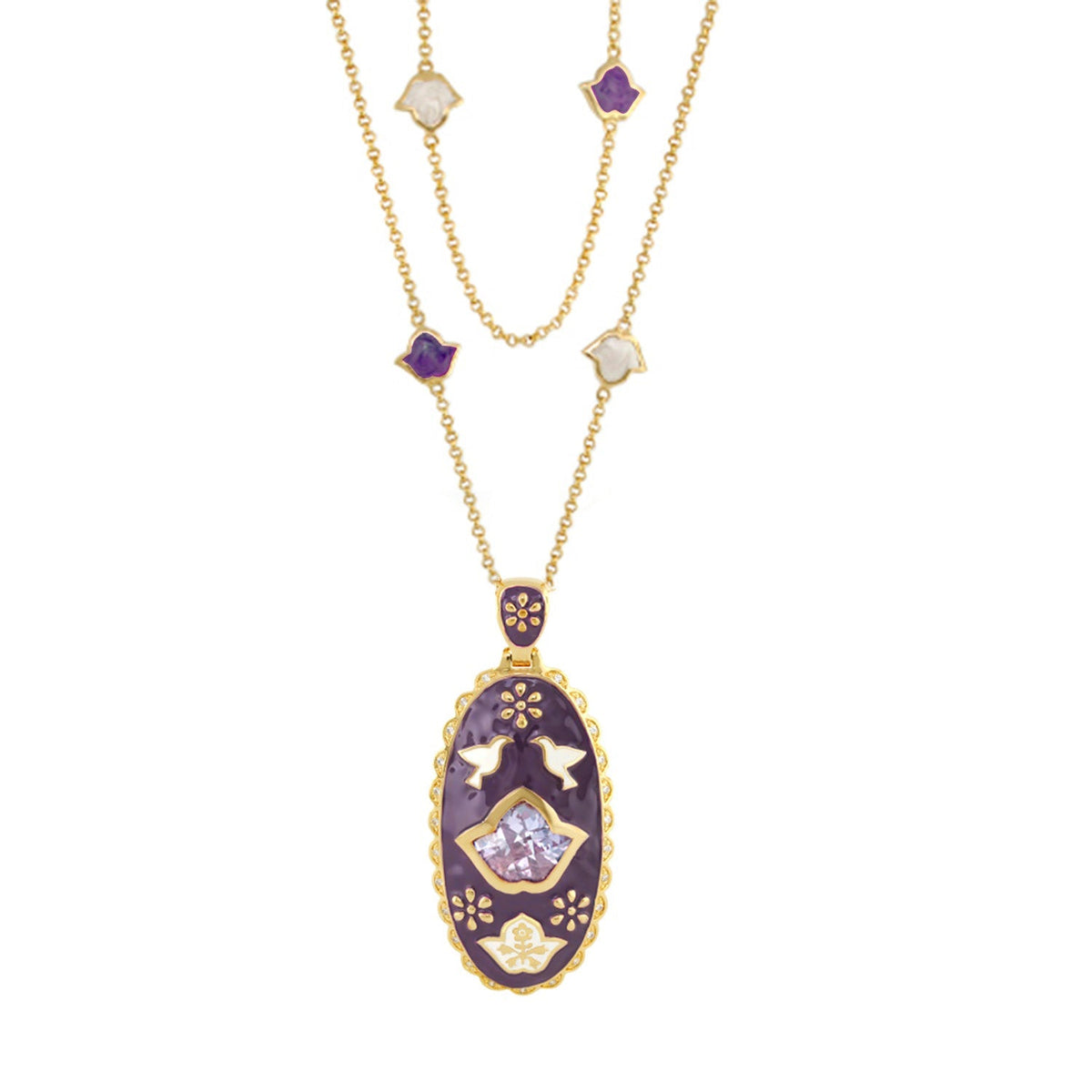 Peace and Dove Pendant Necklace