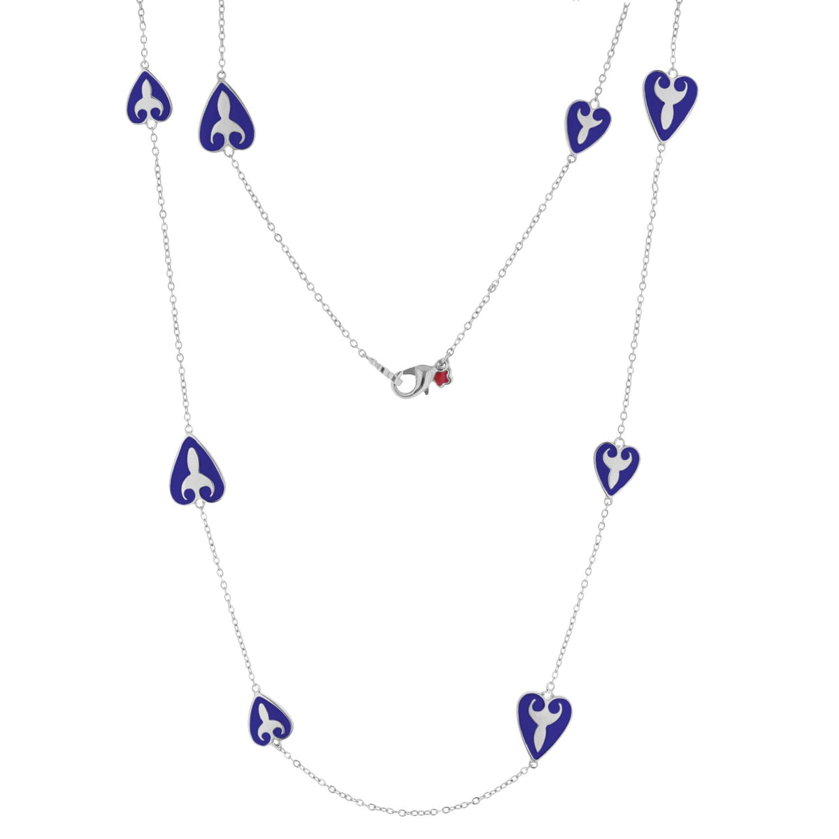 Bows And Hearts Necklace Gold Plated Brass