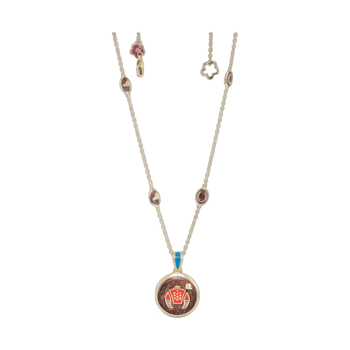 Equestrian Enamel Necklace — Red Dot Silks