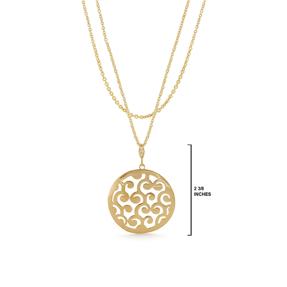Stamped with Love Swirl Necklace