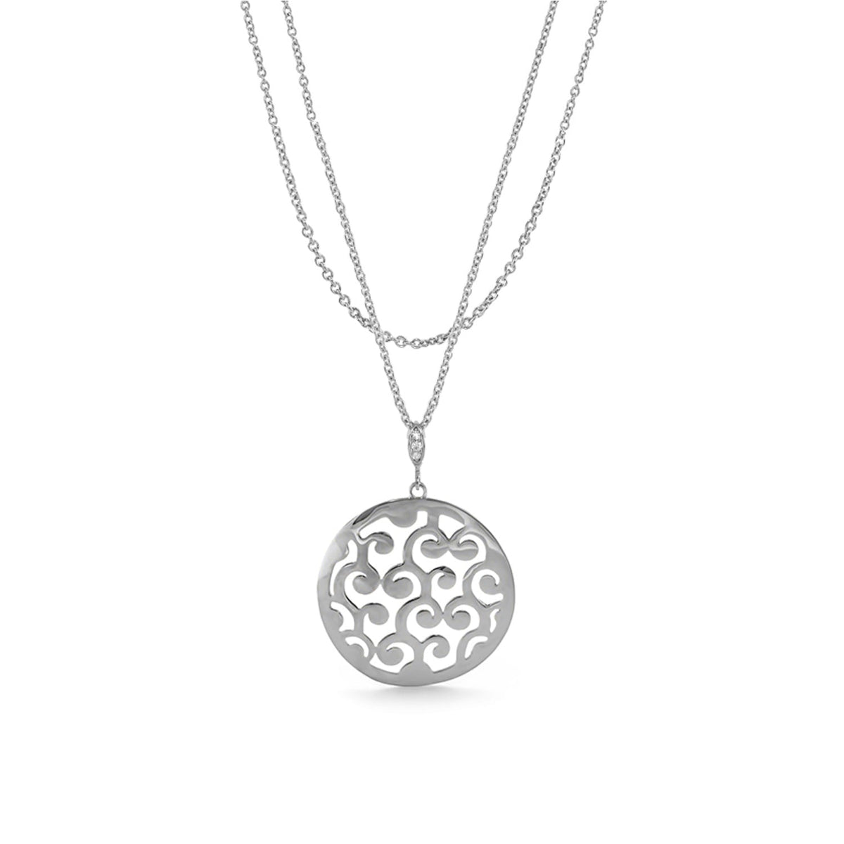 Stamped with Love Swirl Necklace