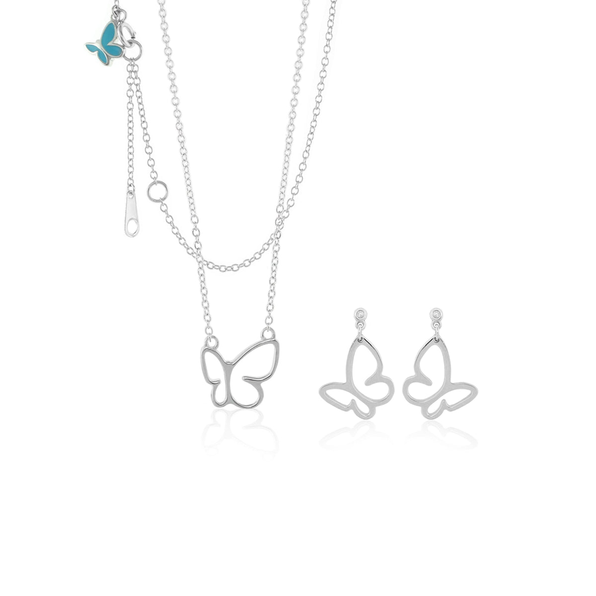 Sydney Leigh Butterfly Necklace & Earrings Set — Butterfly Duo